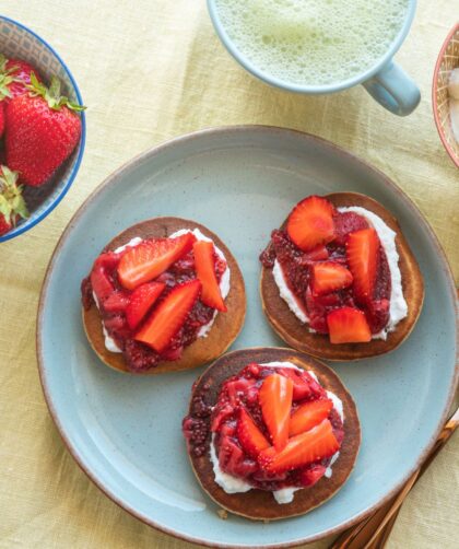 Jamie Oliver Strawberry Buckwheat Pancakes