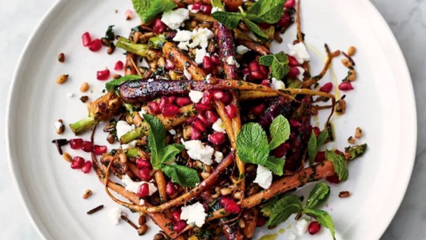 jamie oliver 5 ingredients Carrot pomegranate salad