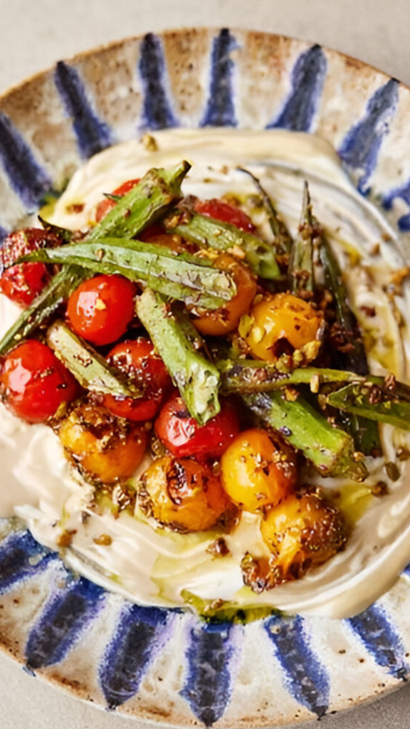 Jamie Oliver 5 Ingredients Charred Okra Salad