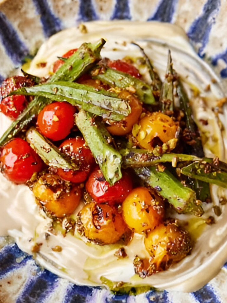 Jamie Oliver 5 Ingredients Charred Okra Salad