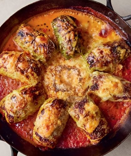 Jamie Oliver 5 Ingredients Stuffed Cabbage Leaves