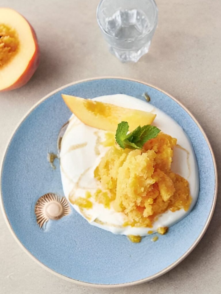 Jamie Oliver 5 Ingredients Peach Granita