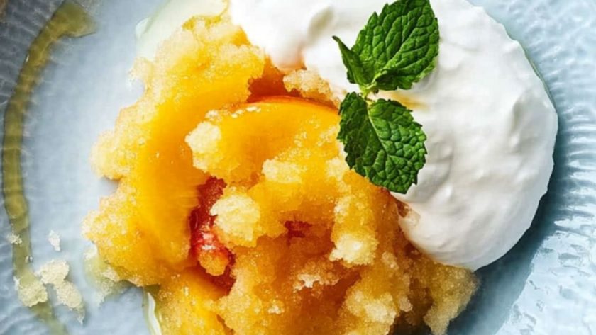 Jamie Oliver 5 Ingredients Peach Granita