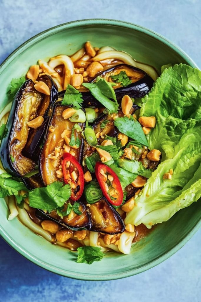 Jamie Oliver Sticky Aubergine Noodles