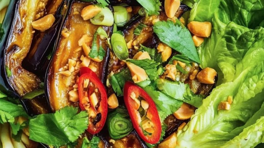 Jamie Oliver Sticky Aubergine Noodles