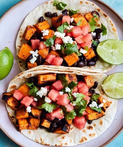 Jamie Oliver Sweet Potato & Black Bean Tacos