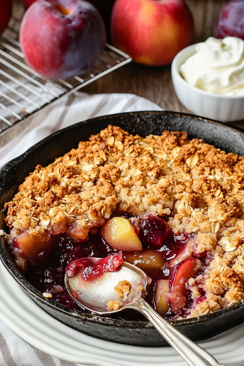 Jamie Oliver Apple And Plum Crumble