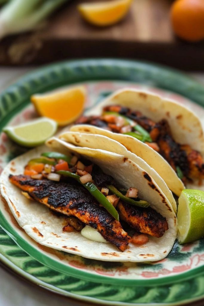 Jamie Oliver Blackened Fish Tacos