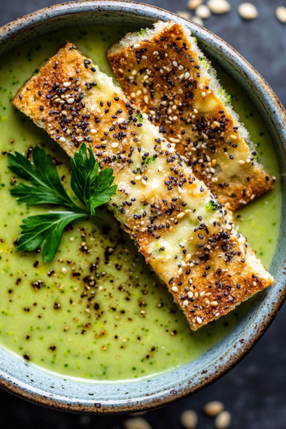 Jamie Oliver Broccoli Soup & Cheesy Soldiers