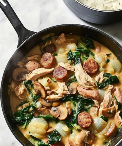 Jamie Oliver Chicken, Sausage & Mushroom Stew