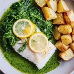 Jamie Oliver Lemon Fish, Spuds & Spinach Sauce