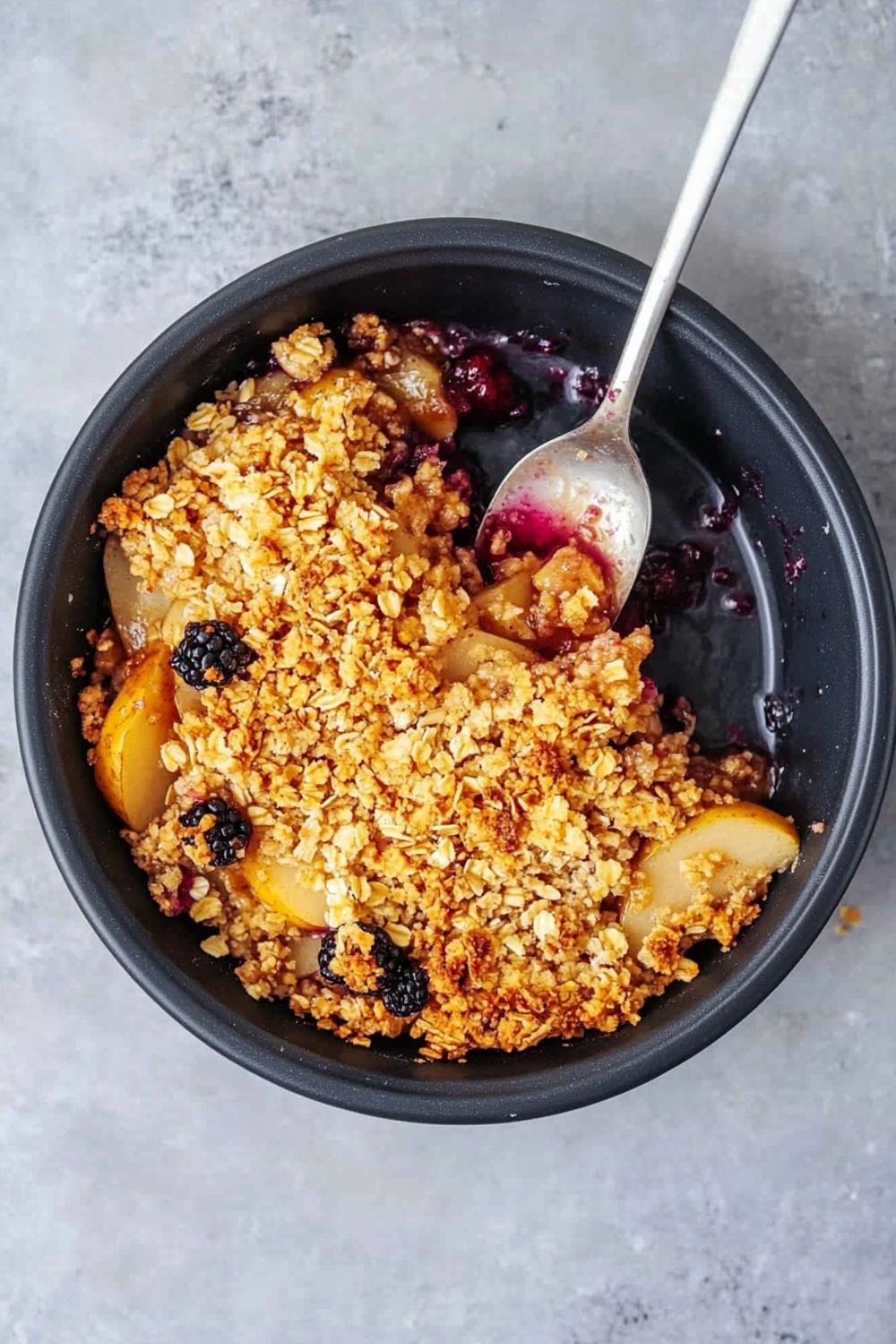 Jamie Oliver Pear & Blackberry Crumble