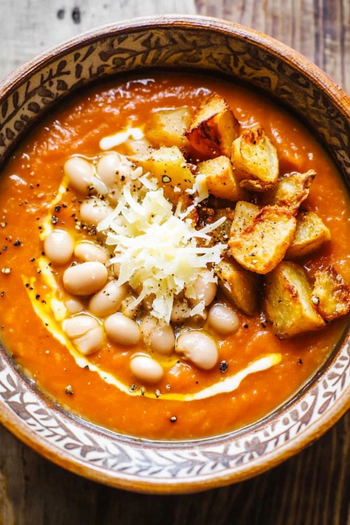 Jamie Oliver Roasted Tomato & White Bean Soup