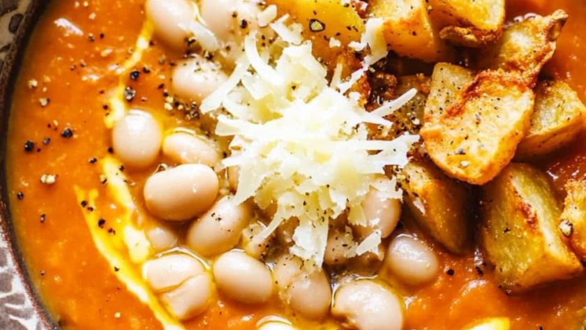 Jamie Oliver Roasted Tomato & White Bean Soup