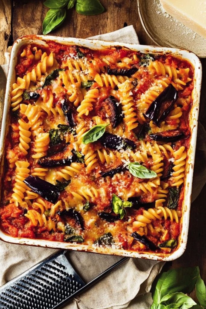 Jamie Oliver Aubergine Pasta Bake