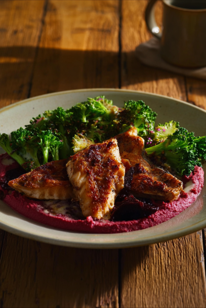 Beetroot, Broccoli & Mackerel Grain Bowl Recipe