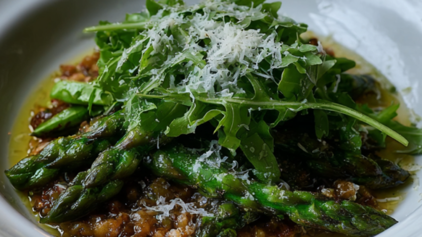Cheat’s Mushroom & Asparagus Risotto Bowl Recipe