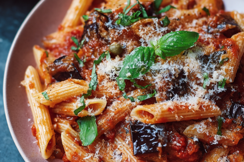 Jamie Oliver Air Fryer Sicilian Aubergine Pasta