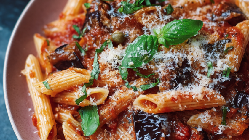 Jamie Oliver Air Fryer Sicilian Aubergine Pasta
