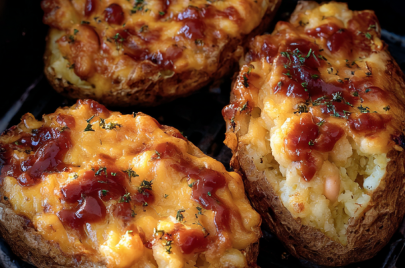 Jamie Oliver Air Fryer Loaded BBQ Bean Potato Skins