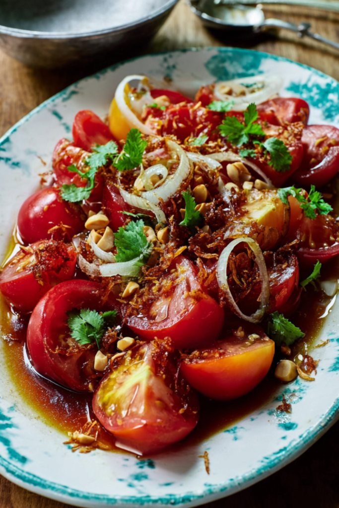 Tomato And Crunchy Peanut Salad Recipe