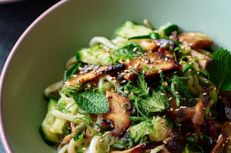 Jamie Oliver Air Fryer Gnarly Mushroom & Noodle Salad