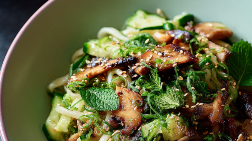 Jamie Oliver Air Fryer Gnarly Mushroom & Noodle Salad