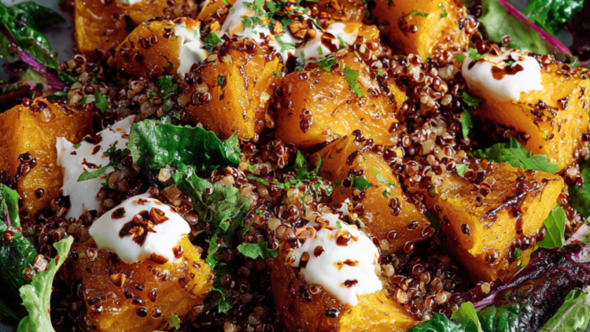 Jamie Oliver Air Fryer Squash, Grain & Mozzarella Salad