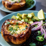Jamie Oliver Air Fryer Stuffed Squash & Black Beans