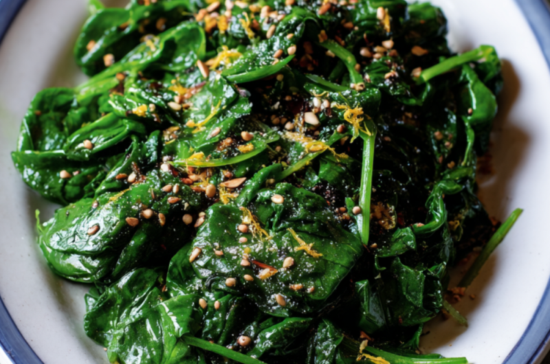 Jamie Oliver Air Fryer Dukkah Spinach