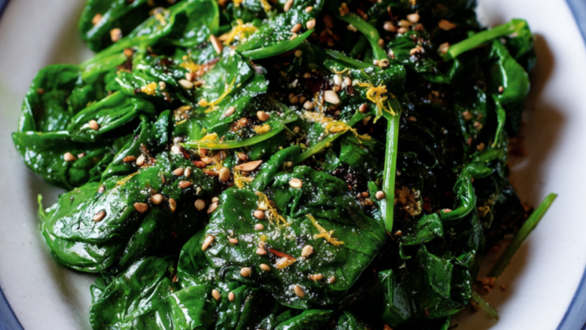 Jamie Oliver Air Fryer Dukkah Spinach