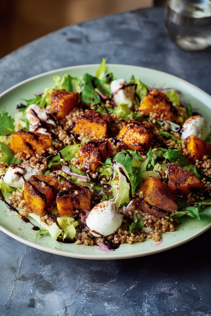 Jamie Oliver Air Fryer Squash, Grain & Mozzarella Salad
