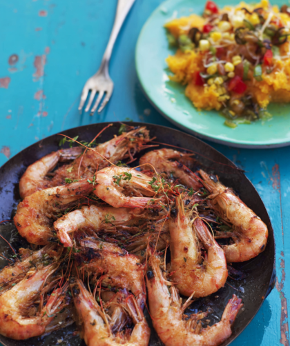 Jamie Oliver 15 Minute Meal Grilled Cajun Prawns