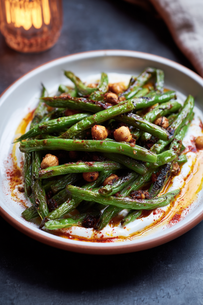 Jamie Oliver Air Fryer Harissa Green Beans