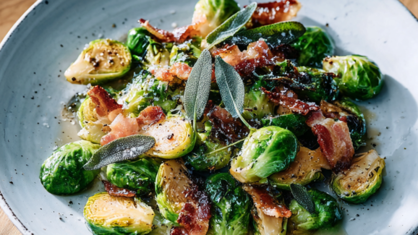 Jamie Oliver Air Fryer Sage & Pancetta Sprouts