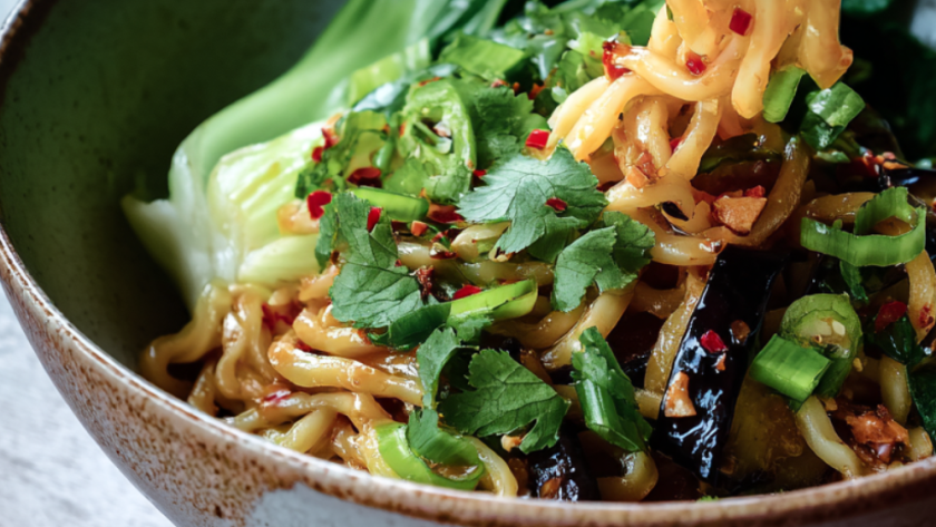 Jamie Oliver Air Fryer Sticky Aubergine Noodles
