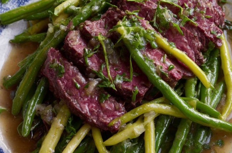 Beef Carpaccio with Marinated Bean Salad Recipe
