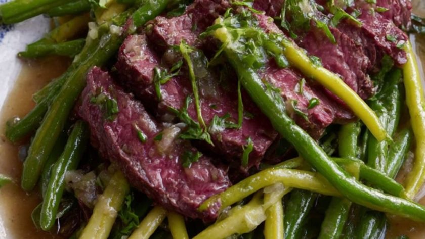 Beef Carpaccio with Marinated Bean Salad Recipe