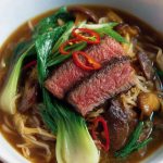 Beef with Pak Choi, Mushrooms and Noodles Recipe