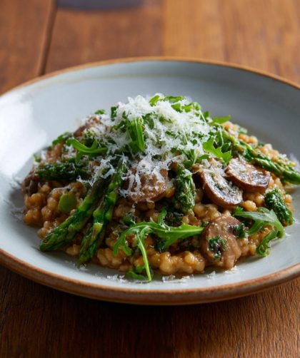 Cheat’s Mushroom & Asparagus Risotto Bowl Recipe