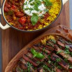Grilled Steak Ratatouille & Saffron Rice Recipe