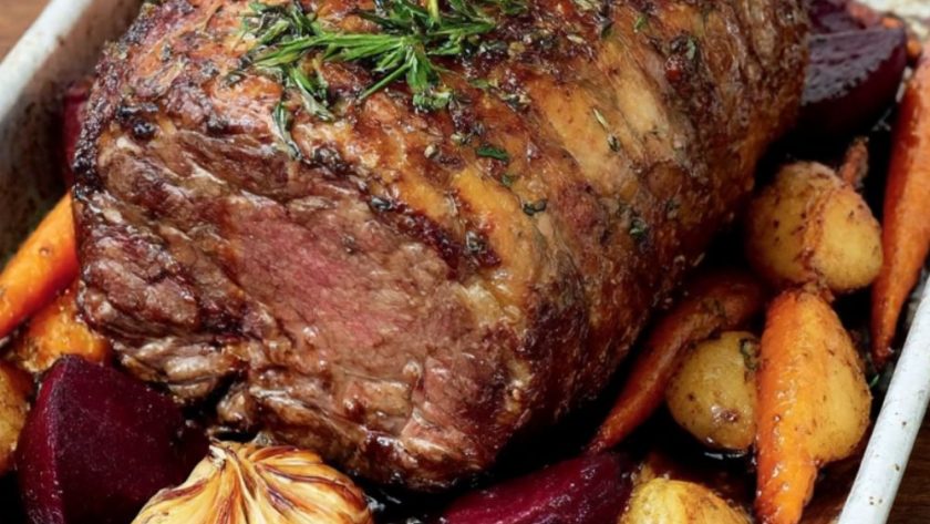 Roast Forerib of Beef with Beetroot and Horseradish Recipe