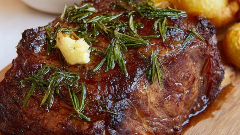 Roast Forerib of Beef with Garlic & Rosemary Recipe