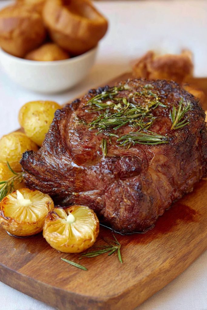 Roast Forerib of Beef with Garlic & Rosemary Recipe