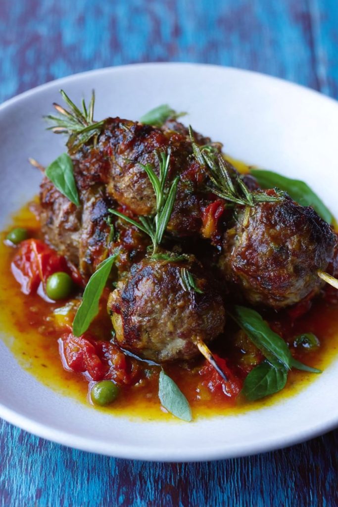 Roast Meatloaf with Tomatoes, Garlic and Basil Recipe
