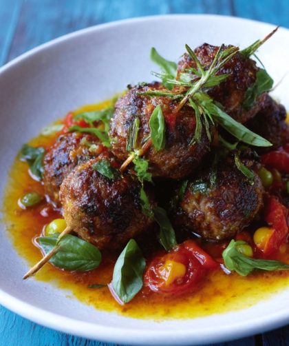Roast Meatloaf with Tomatoes, Garlic and Basil Recipe
