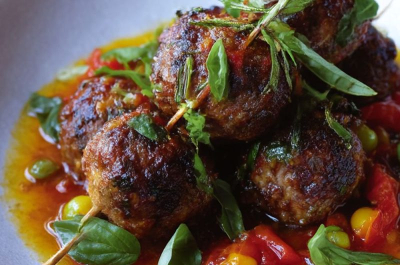 Roast Meatloaf with Tomatoes, Garlic and Basil Recipe