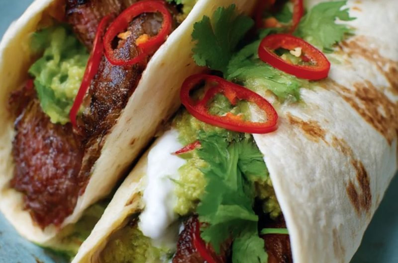 Steak & Guacamole Wrap Recipe