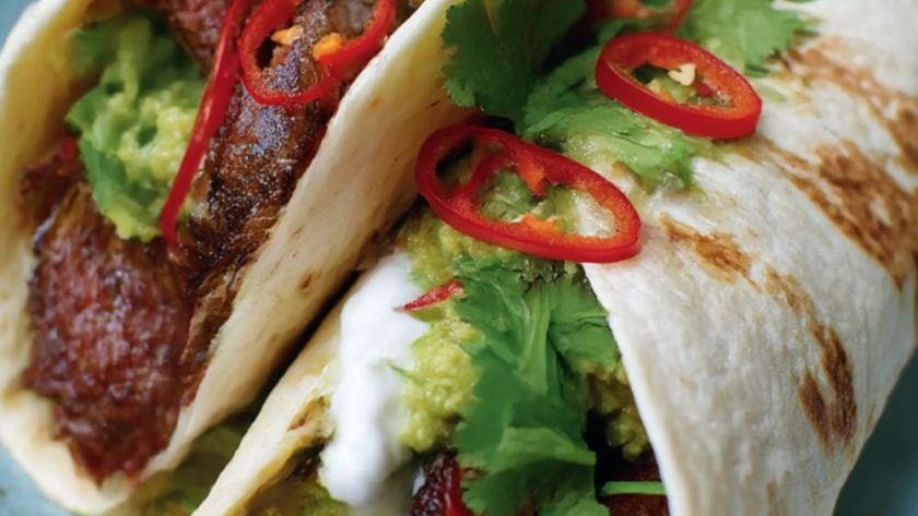 Steak & Guacamole Wrap Recipe