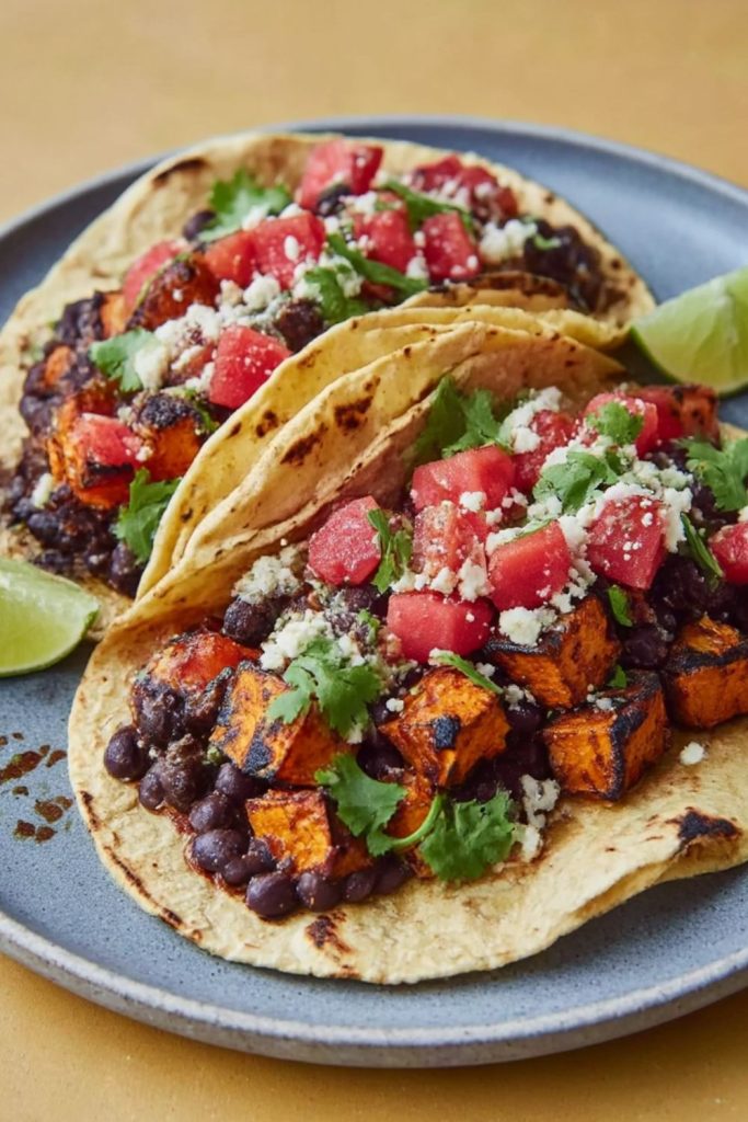Sweet potato & black bean tacos Recipe